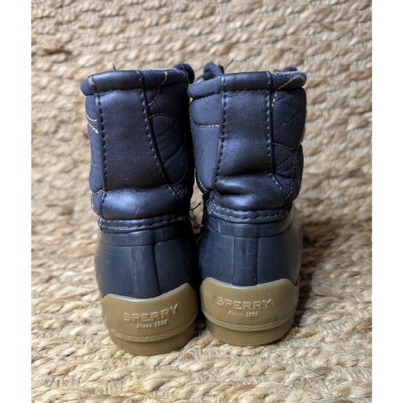Sperry Boots Youth 13 M Port Quilted Duck Winter Ankle Lace Up Blue Outdoor - Picture 6 of 9